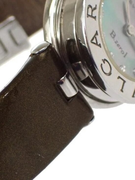 BVLGARI B.Zero1 Quartz Wrist Watch 22mm Diamond MOP Patent Leather BZ22S 13RH802 main image 9